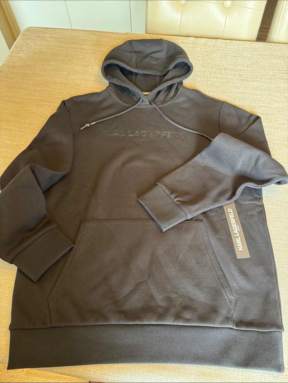Karl Lagerfeld- Men's M /NWT/Black Logo Pullover Hoodie